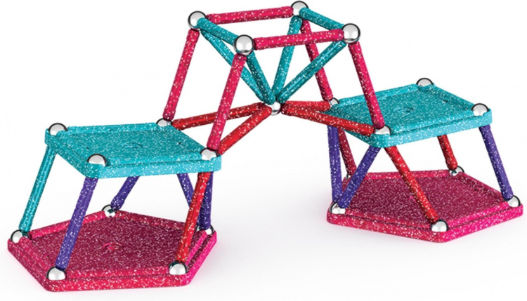 Geomag Glitter Recycled -magneettirakennussarja, 60 osaa