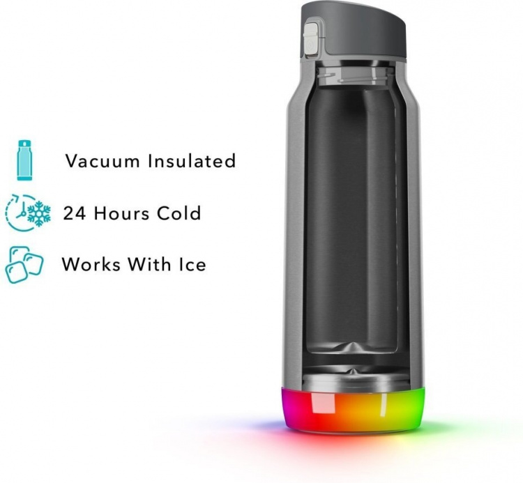 HidrateSpark PRO Chug -älyjuomapullo, 0,95 L, hopea