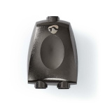 Nedis TosLink-adapteri | TosLink naaras | 2x TosLink naaras | Jakaja | Alumiini | Gun Metal Harmaa | 1 kpl | Laatikko