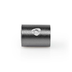 Nedis TosLink-adapteri | TosLink naaras | TosLink naaras | Suora | Metalli | Gun Metal Harmaa | 1 kpl | Laatikko