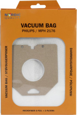 Nordic Quality MPH 2176 Dammsugarpåsar, 5 påsar + 2 filter Nordic Quality MPH 2176 Dammsugarpåsar, 5 påsar + 2 filter