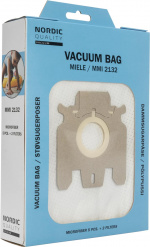 Nordic Quality MMI 2132 Dammsugarpåsar, 5 st. + 2 filter Nordic Quality MMI 2132 Dammsugarpåsar, 5 st. + 2 filter