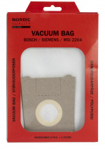 Nordic Quality MSI 2204 Dammsugarpåsar, 5 påsar + 1 filter