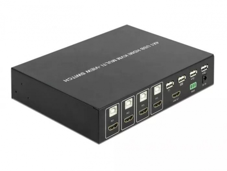 DeLOCK KVM 4 in 1 Multiview Switch 4 x HDMI with USB 2.0