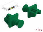 DeLOCK Dust Cover for RJ45 jack 10 pieces green