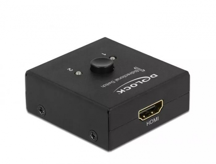 DeLOCK 64072 HDMI 2 - 1-Switch dubbelriktad 4K 60 Hz kompakt, svart DeLOCK 64072 HDMI 2 - 1-Switch dubbelriktad 4K 60 Hz kompakt, svart