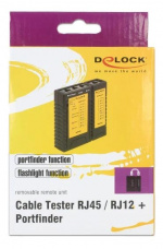 DeLOCK Cable Tester RJ45 / RJ12 + Portfinder
