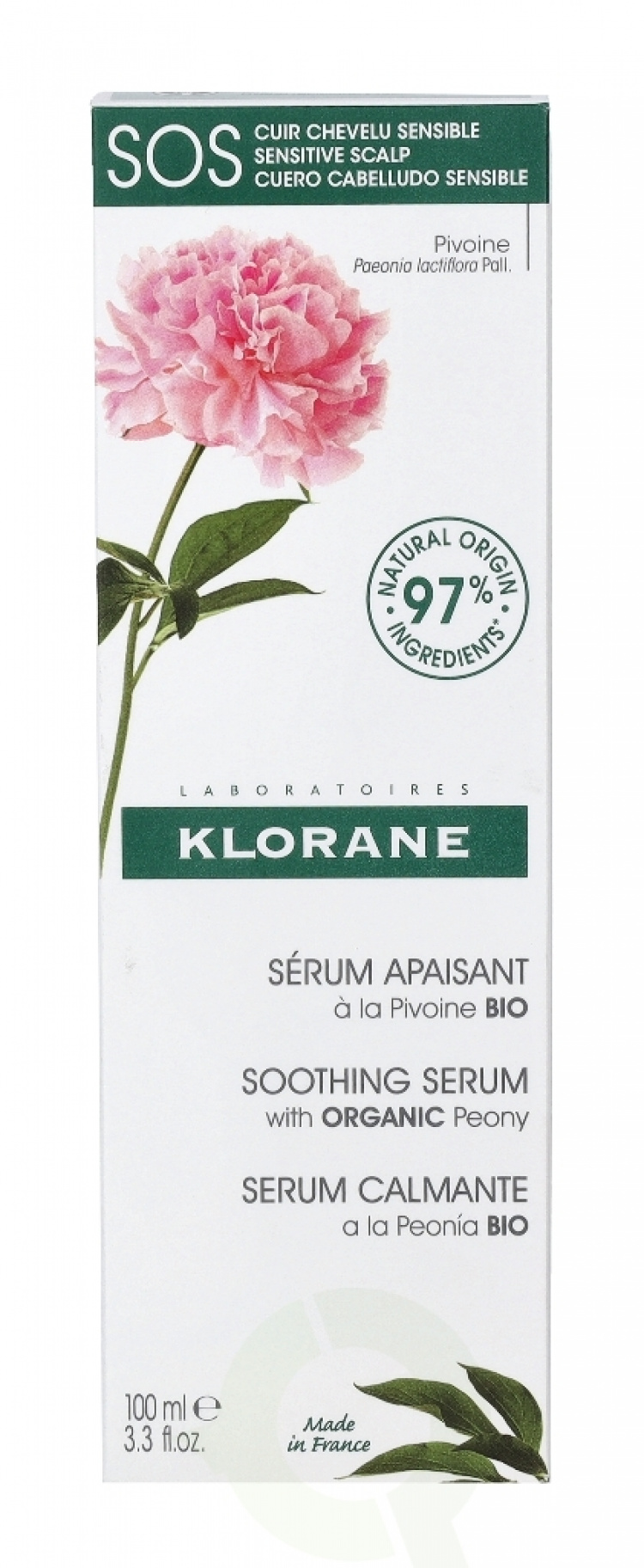 Klorane SOS Serum With Peony 100 ml Sensitive And Irritated Scalp