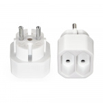 Hama Socket 2-way Adapter Double Pack White