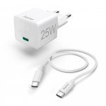 Hama Charger USB-C with USB-C Cable PD 25W 1,5m Cable White