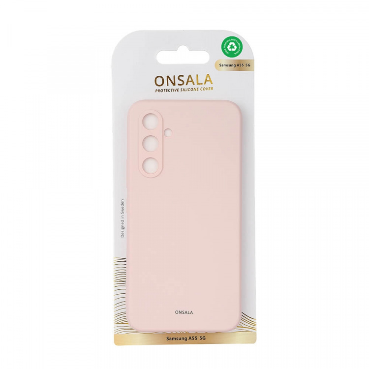 Onsala Backcover Sil Touch Samsung A55 5G Chalk Pink Onsala Backcover Sil Touch Samsung A55 5G Chalk Pink