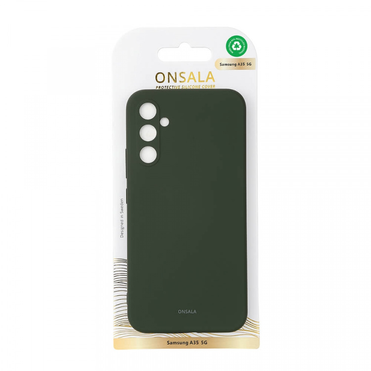 Onsala Backcover Sil Touch Samsung A35 5G Olive Green
