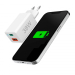 Hama Mini-charger USB-C + USB-A Qualcomm 3.0 38W White Hama Mini-charger USB-C + USB-A Qualcomm 3.0 38W White