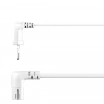Hama Power Cable Euro Plug Angled White 3.0m Hama Power Cable Euro Plug Angled White 3.0m