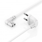 Hama Power Cable Euro Plug Angled White 3.0m Hama Power Cable Euro Plug Angled White 3.0m