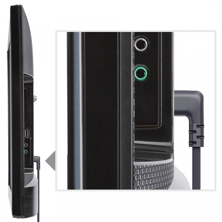 Hama Power Cable Euro Plug Angled Black 3.0m Hama Power Cable Euro Plug Angled Black 3.0m