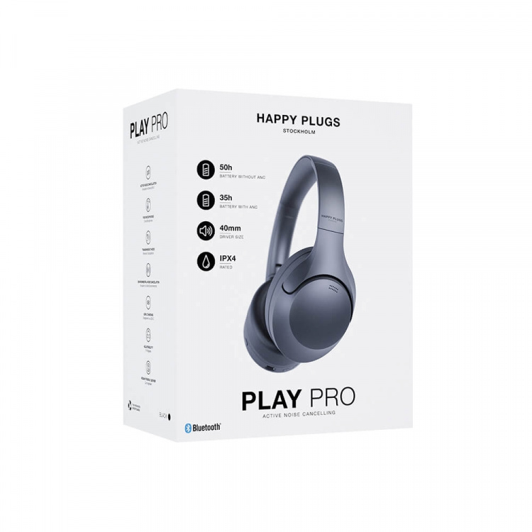 Happy Plugs Kuuloke Play Pro ANC Over-Ear Wireless Musta Happy Plugs Kuuloke Play Pro ANC Over-Ear Wireless Musta