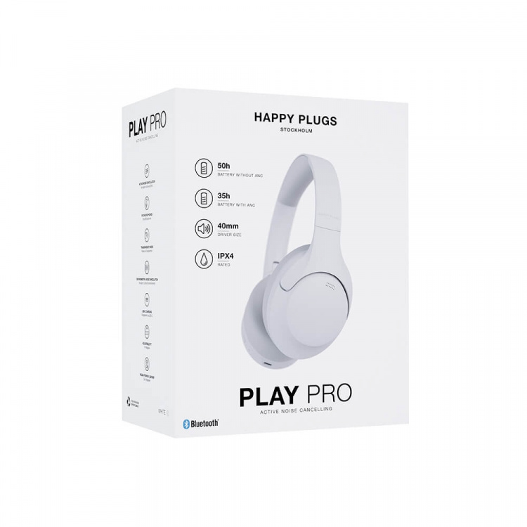 Happy Plugs Kuuloke Play Pro ANC Over-Ear Wireless Valkoinen Happy Plugs Kuuloke Play Pro ANC Over-Ear Wireless Valkoinen