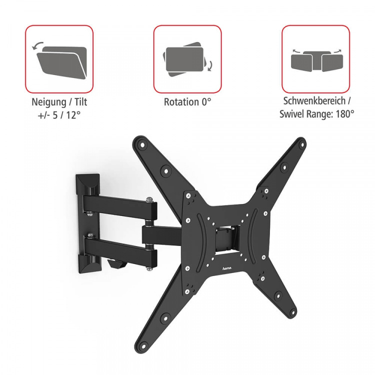 Hama TV Wall Bracket Full Motion VESA up to 400x400 65