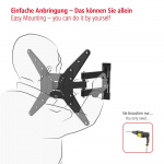 Hama TV Wall Bracket Full Motion VESA up to 400x400 65