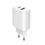 Gear Laturi 220V 1xUSB-C + 1xUSB-A PD/PPS 30W + 18W QC Valkoinen Gear Laturi 220V 1xUSB-C + 1xUSB-A PD/PPS 30W + 18W QC Valkoinen