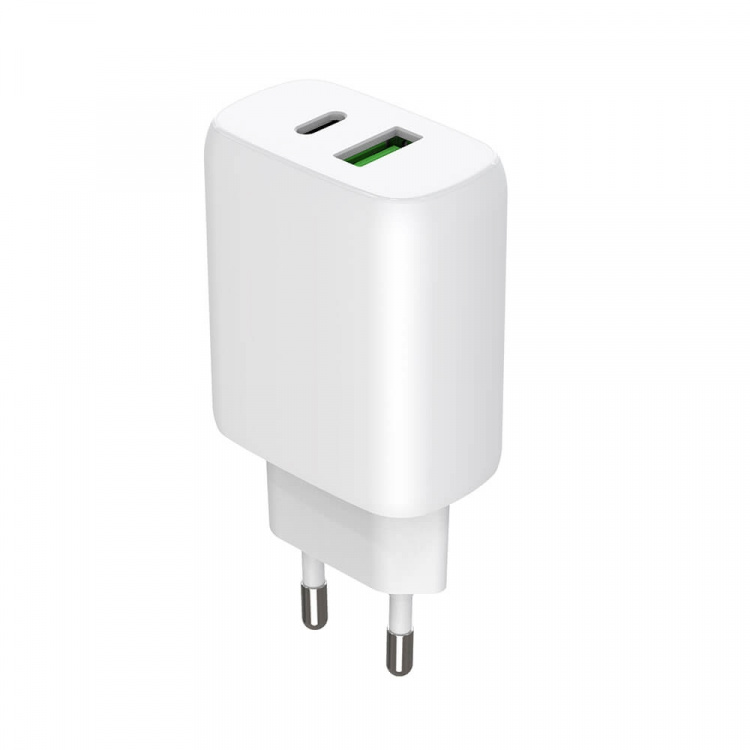 Gear Laturi 220V 1xUSB-C + 1xUSB-A PD/PPS 30W + 18W QC Valkoinen Gear Laturi 220V 1xUSB-C + 1xUSB-A PD/PPS 30W + 18W QC Valkoinen