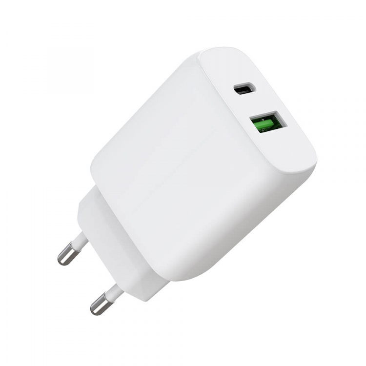 Gear Laturi 220V 1xUSB-C + 1xUSB-A PD/PPS 30W + 18W QC Valkoinen Gear Laturi 220V 1xUSB-C + 1xUSB-A PD/PPS 30W + 18W QC Valkoinen