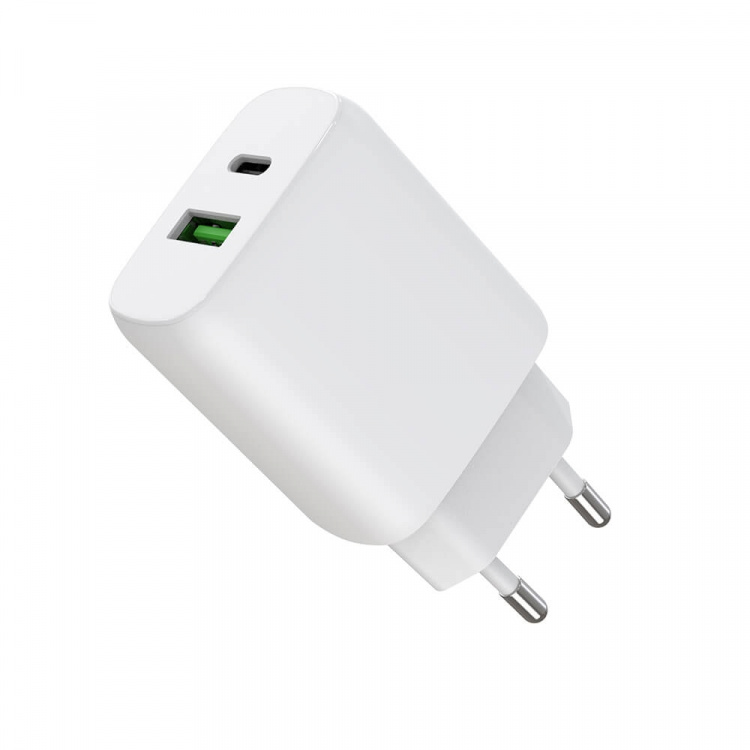 Gear Laturi 220V 1xUSB-C + 1xUSB-A PD/PPS 30W + 18W QC Valkoinen Gear Laturi 220V 1xUSB-C + 1xUSB-A PD/PPS 30W + 18W QC Valkoinen