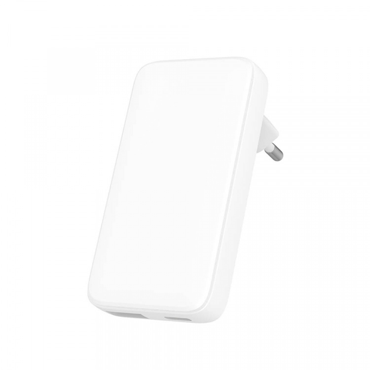 Gear Laturi 220V 1xUSB-C+1xUSB-A PD/PPS 36W+QC 18W GaN valkoinen