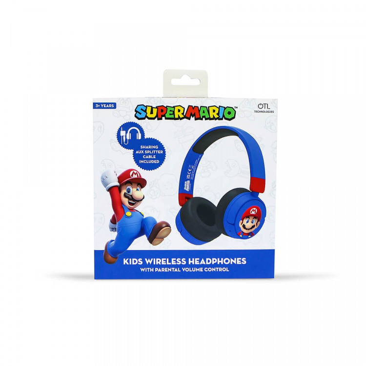 Super Mario Headphone On-Ear Kids Wireless 85/95dB