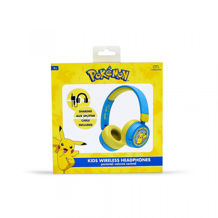 POKEMON Headphone On-Ear Wireless 85dB/95dB Sharing Aux