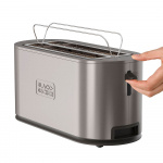 BLACK+DECKER Toaster 2 Long Slot Stainless Steel BLACK+DECKER Toaster 2 Long Slot Stainless Steel