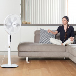 BLACK+DECKER Pedestal Tuuletin LED 5 Lapaa Valkoinen