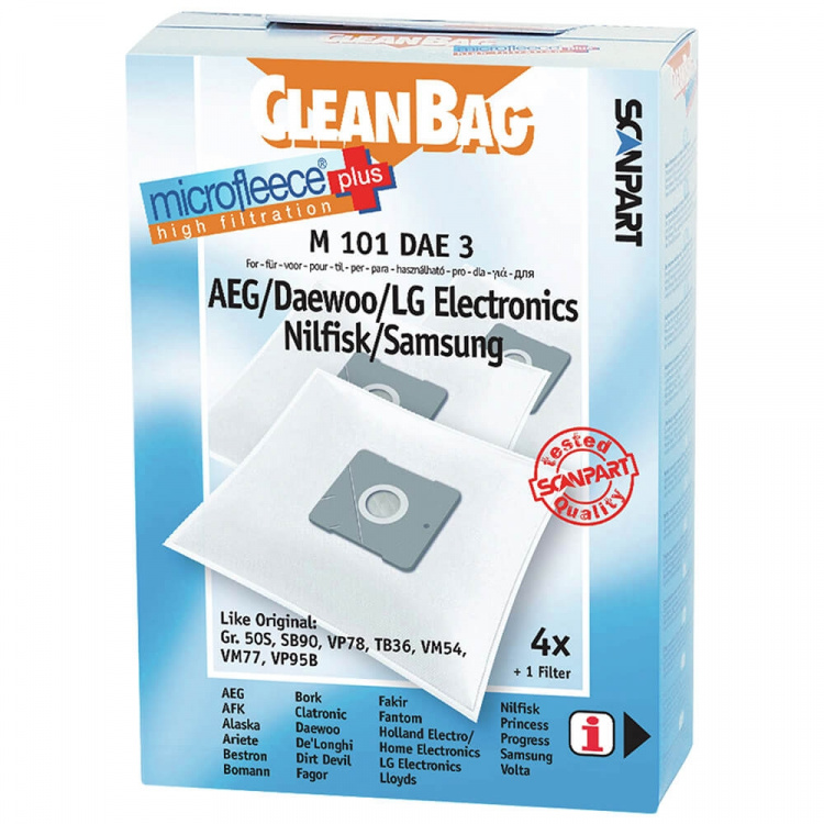 CLEANBAG Microfleece+ Dustbag Gr.50/VM77/VP78 4+1 CLEANBAG Microfleece+ Dustbag Gr.50/VM77/VP78 4+1
