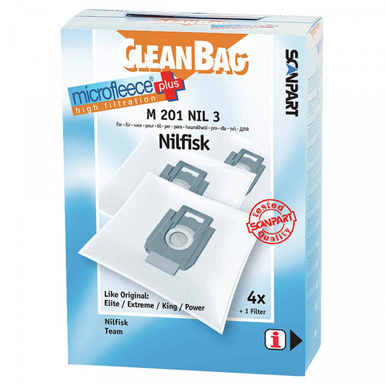 CLEANBAG Microfleece+ Dustbag Nilfisk Elite Extreme King 4+1 CLEANBAG Microfleece+ Dustbag Nilfisk Elite Extreme King 4+1