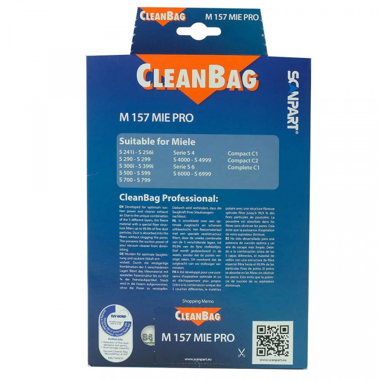 CLEANBAG Microfleece+ Dustbag Miele F/J/M 5+1 Pro CLEANBAG Microfleece+ Dustbag Miele F/J/M 5+1 Pro
