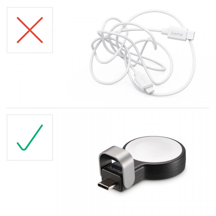 Hama Charger Wireless for Apple Watch USB-C Black