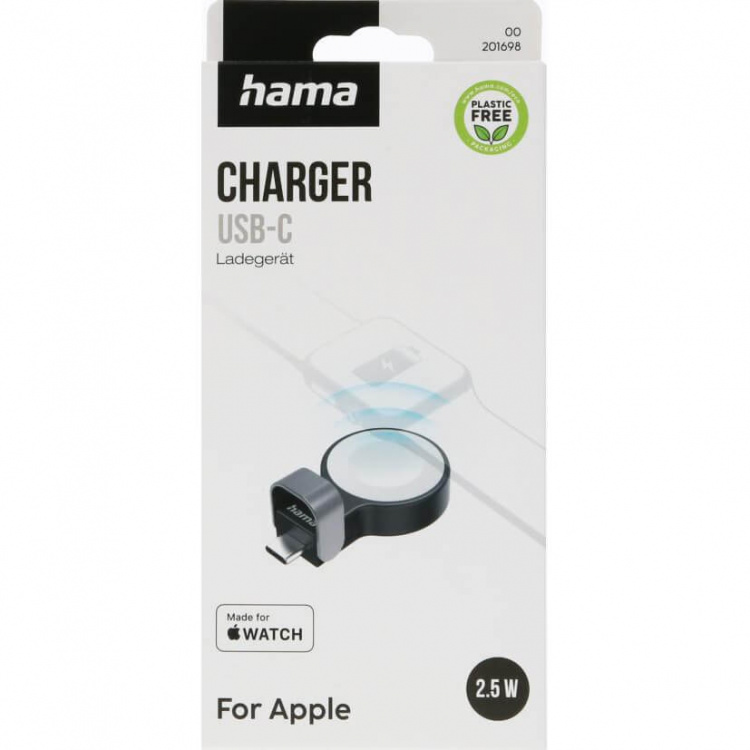Hama Charger Wireless for Apple Watch USB-C Black