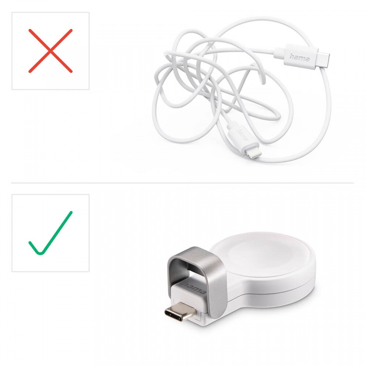 Hama Charger Wireless for Apple Watch USB-C White Hama Charger Wireless for Apple Watch USB-C White