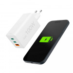 Hama Charger 2x USB-C 1x USB-A GaN 100W White Hama Charger 2x USB-C 1x USB-A GaN 100W White