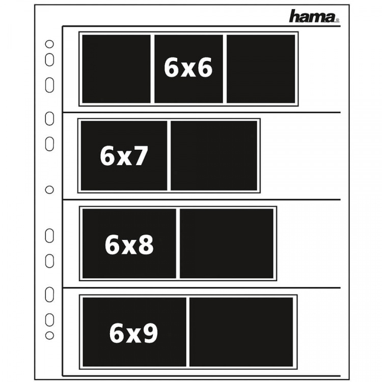 Hama Negative Glassine 4 Strips x3 Negatives 6x6cm x25pcs Hama Negative Glassine 4 Strips x3 Negatives 6x6cm x25pcs