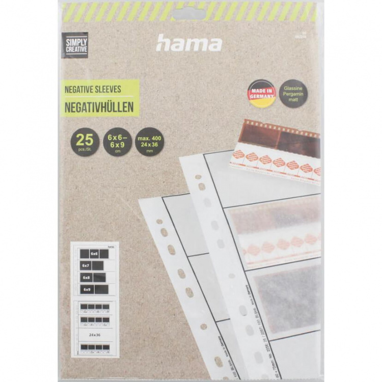 Hama Negative Glassine 4 Strips x3 Negatives 6x6cm x25pcs Hama Negative Glassine 4 Strips x3 Negatives 6x6cm x25pcs