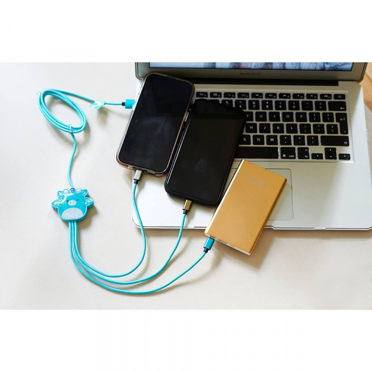 Squishmallows Latausjohto 1.2m Tat 3in1 USB-C/Micro/Lightning Squishmallows Latausjohto 1.2m Tat 3in1 USB-C/Micro/Lightning