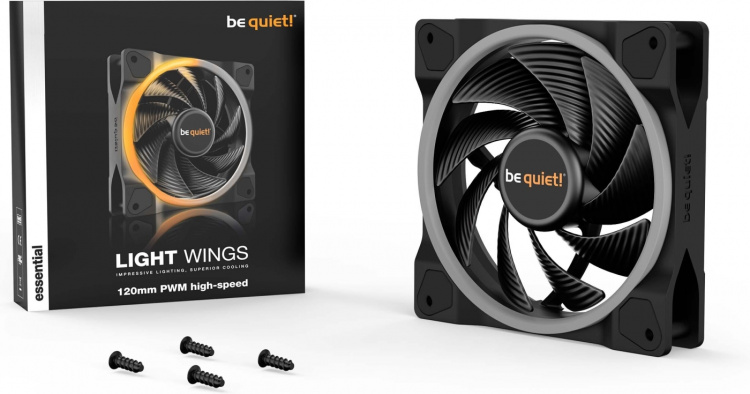 Be Quiet! Light Wings PWM high-speed -tuuletin, 120 mm Be Quiet! Light Wings PWM high-speed -tuuletin, 120 mm