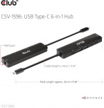 Club 3D Type-C 6-in-1 -hubi Club 3D Type-C 6-in-1 -hubi