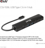 Club 3D Type-C 6-in-1 -hubi Club 3D Type-C 6-in-1 -hubi