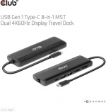 Club 3D Type-C 8-in-1 -hubi