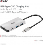 Club 3D Type-C PD Charging Hub -hubi Club 3D Type-C PD Charging Hub -hubi