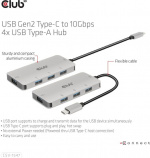 Club 3D USB Type-C to 10 Gbps 4x USB Type-A -hubi Club 3D USB Type-C to 10 Gbps 4x USB Type-A -hubi