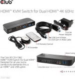Club 3D HDMI KVM Switch For Dual HDMI -kytkin Club 3D HDMI KVM Switch For Dual HDMI -kytkin